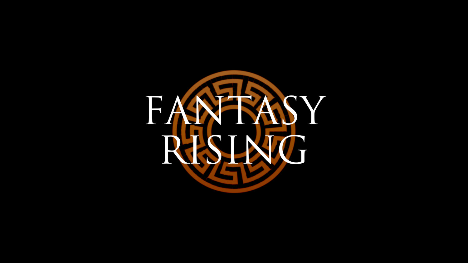 Fantasy Rising logo on a black background